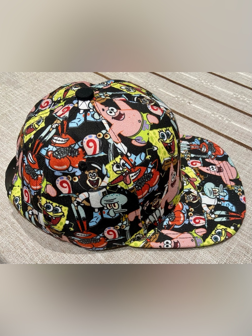 NWT SpongeBob SquarePants Black Snapback Hat